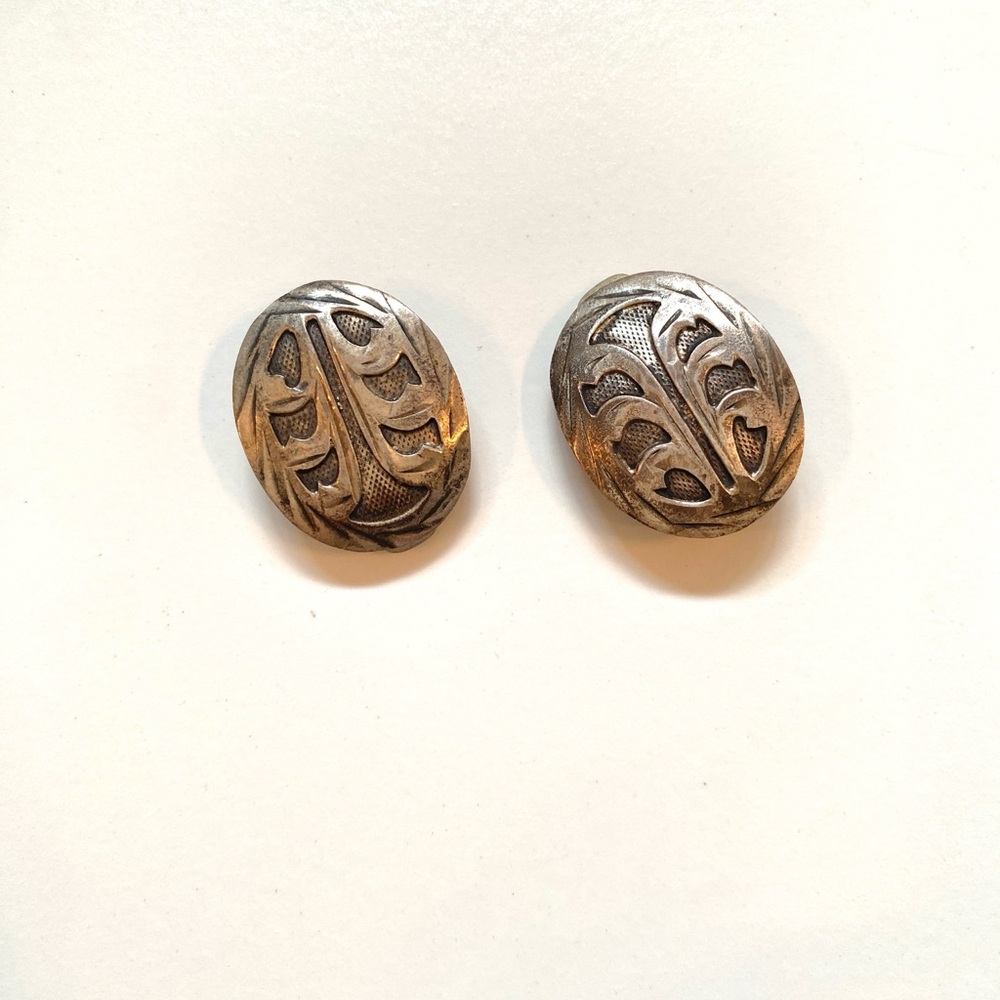 Unique Vintage Silver Earrings with Anatolian Motif design.